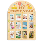 ORIGACH My First Year Growth Photo Display with car background for milestone memories.