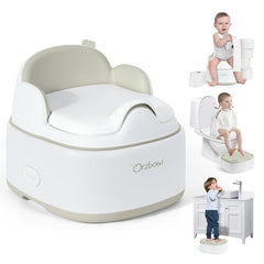 Orzbow 3-in-1 potty trainer standalone demonstrates quick setup for potty training
