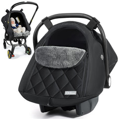 Orzbow baby car seat cover winter offers snug warmth for cold car rides.