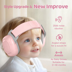 Orzbow baby ear muffs provide 25dB noise reduction for travel.