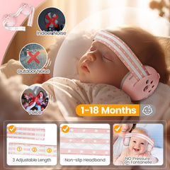 Orzbow baby ear muffs with soft cushion padding for gentle wear