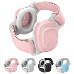 Orzbow baby headphones with adjustable headband secure fit for growing child.