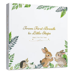 Orzbow baby memory book cover with premium durability and luxury gold-foil finish.