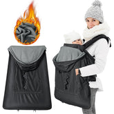 Orzbow baby winter carrier cover with detachable hood for flexible warmth.