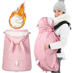 Orzbow carrier cover with hood on provides windproof warmth for walks