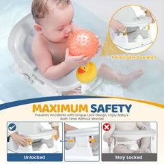 Orzbow Bath Seat premium PP and EVA cushion offer soft, durable support.