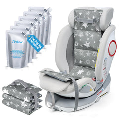 Orzbow car seat cooling pad folded for compact storage during travel