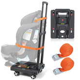 Orzbow car seat dolly with four wheels for smooth airport maneuvering and heavy loads
