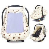 Orzbow cotton baby car seat cover with mesh window for breathability and insect protection.