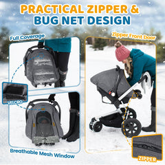 Orzbow Doona-compatible car seat cover—universal fit with secure travel.