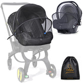 Orzbow mosquito net on car seat demonstrates breathable protection during rides