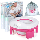 Orzbow portable potty with travel bag enables mess-free on-the-go use.