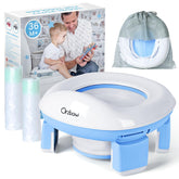 Orzbow Portable Potty travel seat blue for quick on-the-go potty needs