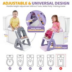 Orzbow Potty Ladder treads closeup demonstrates wide, non-slip steps