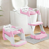 Orzbow Potty Training Seat pink assembly demonstrates 2-in-1 setup for toddlers' easy transition