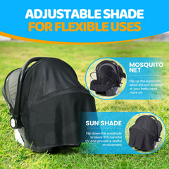 Orzbow privacy sun shade UPF50+ blocks sun during outdoor strolls