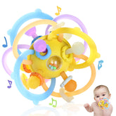 Orzbow sensory teething toy with 8 textured rings for varied chewing sensations