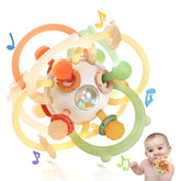 Orzbow sensory teething toy textures engage gums and fingers for soothing teething sensations