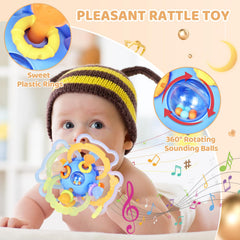 Orzbow teether with varied textures massages gums and supports early chewing skills.