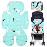 Orzbow universal stroller cooling pad folded for storage and portable baby cooling while traveling.