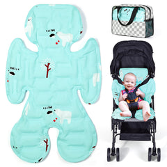 Orzbow universal stroller cooling pad folded for storage and portable baby cooling while traveling.