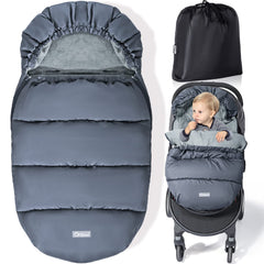 Orzbow universal stroller footmuff hood detail shows adjustable warmth for windy mornings.