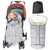 Orzbow warm bunting bag full coverage on stroller for secure warmth during cold walks.
