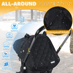 Orzbow waterproof car seat cover keeps baby protected from rain and wind.