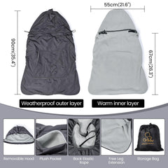 Orzbow weatherproof cover pocket: fleece-lined storage and hand warmth on outings