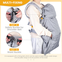 Orzbow winter baby carrier cover front pocket for essentials