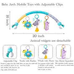 ORZIZRO baby arch toy turtle rattles enhances tactile exploration