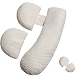 Oskeray pregnancy pillow full view shows full-body support for comfortable sleep.