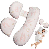 Oskeray pregnancy pillow side-sleep setup provides full-body comfort for nightly rest