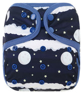 OsoCozy diaper cover with snap closures offers a customizable fit for growing babies.