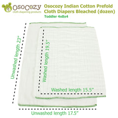 OsoCozy 4x8x4 size label helps choose the right fit for growing babies (30-45 lbs).