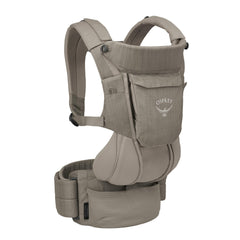 Osprey Poco LT wide padded hipbelt provides support for long days with baby