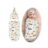 Osvbs trucks newborn swaddle blanket close-up shows soft fabric for calm, cozy sleep.