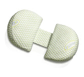 Oternal pregnancy pillow side-sleeping view demonstrates side sleeping support for comfort.
