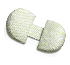 Oternal pregnancy pillow side-sleeping view demonstrates side sleeping support for comfort.