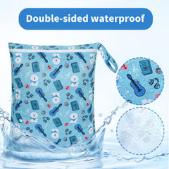 OTraki guitar-pattern wet bag enables dry-wet separation on travel