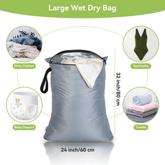 OTraki wet bag features a zippered handle for easy carrying.