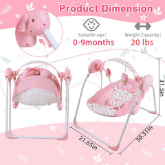 Otrolepota baby swing 5-speed controls offer customizable motion for growing infants.