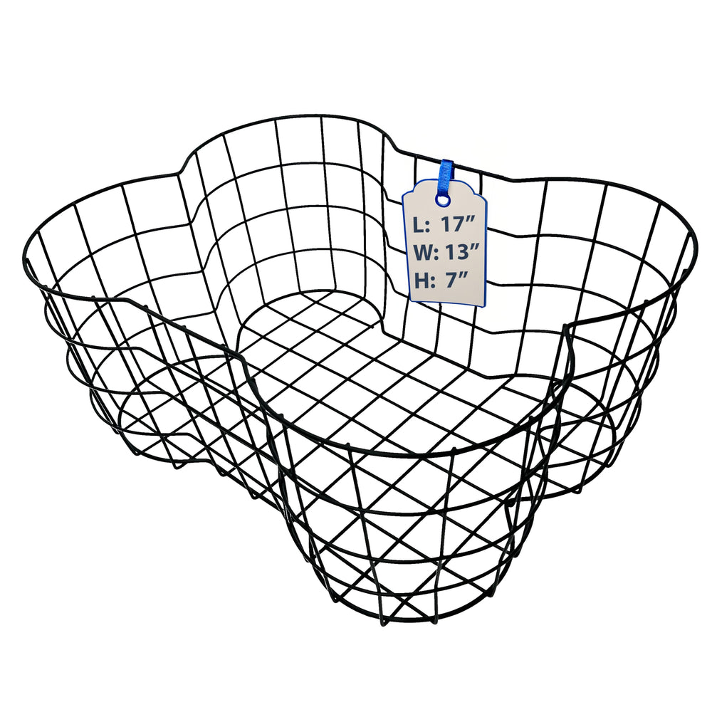 OtterPets metal dog toy basket bone shape front view showing organized storage