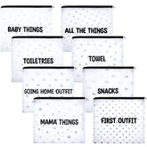 Oudain 8-pack hospital bags with zipper closure for secure organization during hospital stays