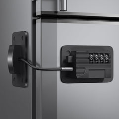 Ougourim Upgraded Fridge Lock closeup shows a secure 4-digit code