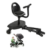OUSEXI universal stroller board back attachment keeps seated child secure during family outings.
