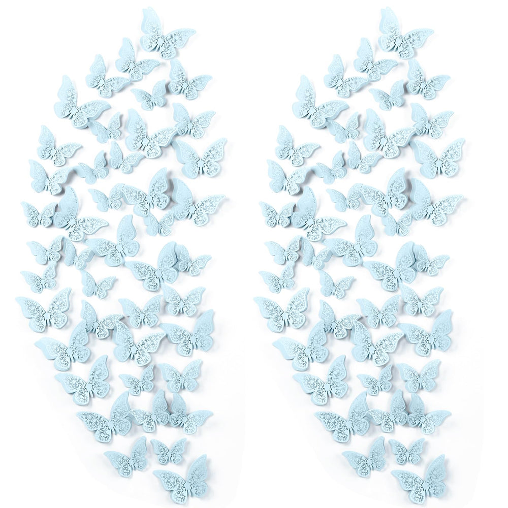Outus blue 3D butterfly wall decor style A adds dreamy depth to bedrooms