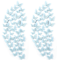 Outus blue 3D butterfly wall decor style A adds dreamy depth to bedrooms
