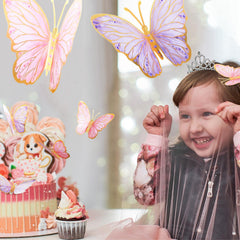 Outus paper butterfly stickers offer durable coverage on smooth walls for long-lasting display.