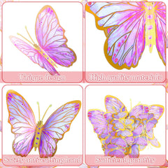 Outus butterfly wall stickers 3.9-inch pink provide delicate wall accents.